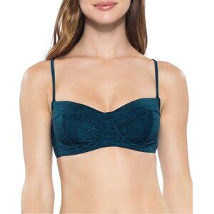 NEW Becca Mesa Verde Underwire Bikini Top in Teal Sz. M